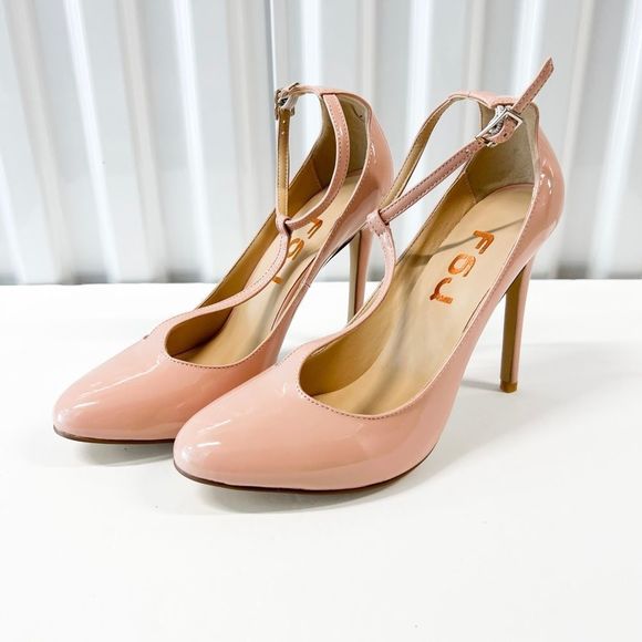 FSJ Shoes - FSJ Women Sexy T-Straps High Heel Closed Pointed Toe Pumps Stylish Ankle Straps